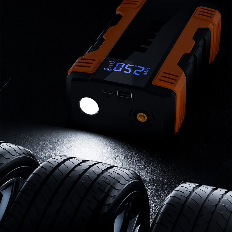 Umflător auto și pornire de urgență – 14.8V, 120W, 35 L/min, Afișaj digital, Durată 5–20 min