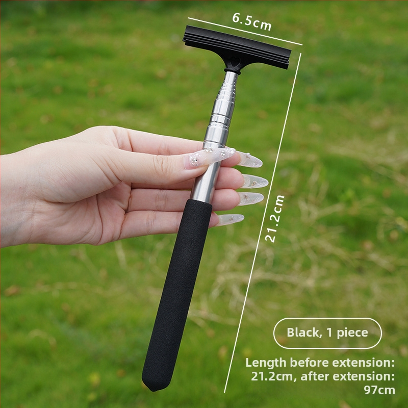 Defu ștergător din oțel inoxidabil pentru oglinda auto, retractabil, racletă de curățare pentru ploaie