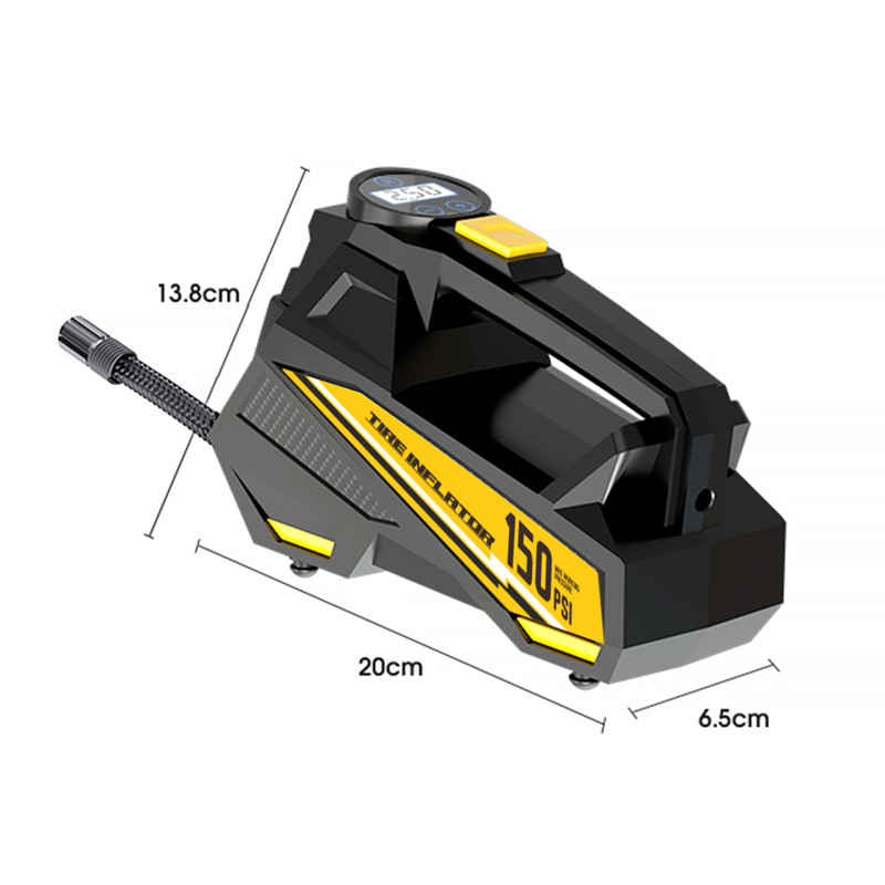 Pompă de aer pentru mașină, portabilă, 12V, 100W, 35 L/min, Afișaj digital