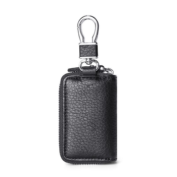 Torba za ključeve za muškarce – PU koža, vodootporna, ultra lagana, proširiva zapremina, zatvarač