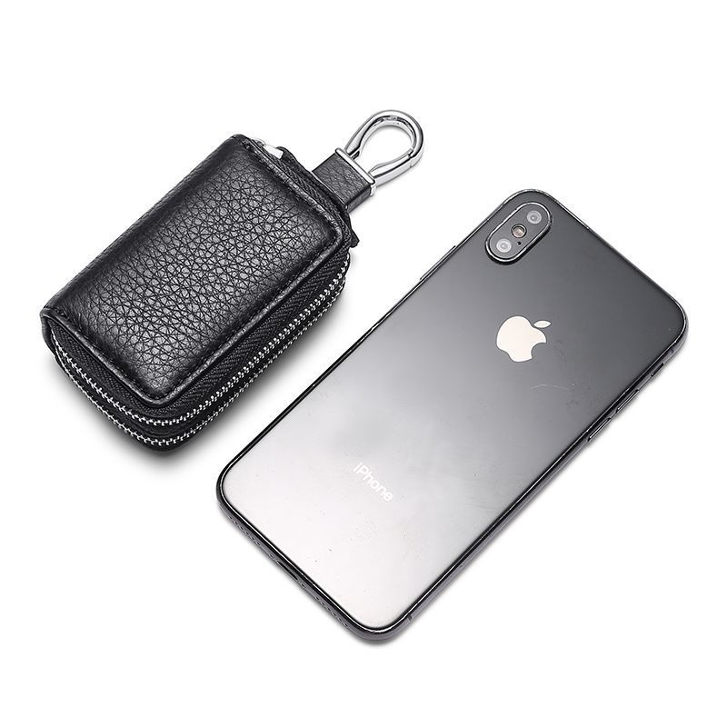 Torba za ključeve za muškarce – PU koža, vodootporna, ultra lagana, proširiva zapremina, zatvarač