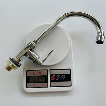 Robinet de bucătărie pentru chiuvetă, montaj vertical, rotație la 360°, corp hexagonal, doar apă rece, aliaj de zinc, miez ceramic, model 8655