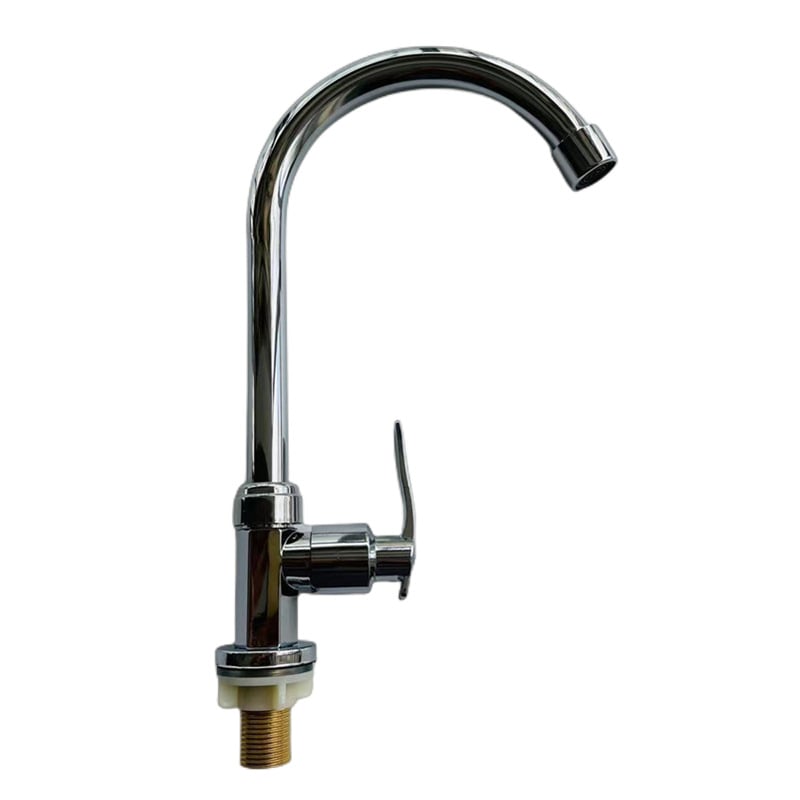 Robinet de bucătărie pentru chiuvetă, montaj vertical, rotație la 360°, corp hexagonal, doar apă rece, aliaj de zinc, miez ceramic, model 8655