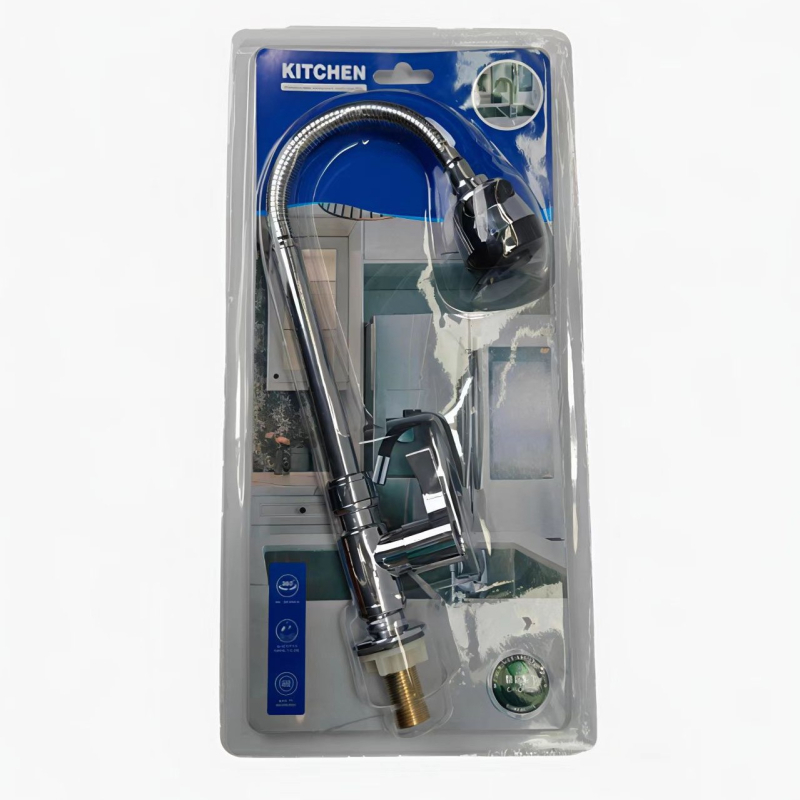 Robinet de bucătărie din ABS cu disc ceramic, intrare/ieșire de 20 mm, 0-1.0 MPa, 0-80°C, instalație verticală