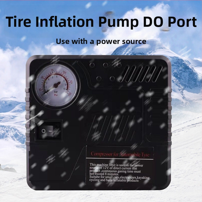 Portatīvais 12V automašīnas riepu sūknis ar iebūvētu akumulatoru