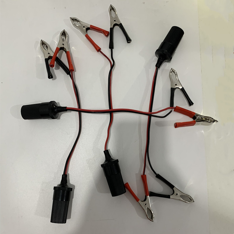 Kabel za pokretanje autom s alligator klipama i adapterom za upaljač, linija baterije u nuždi, 30A, čista bakrena vodljivost