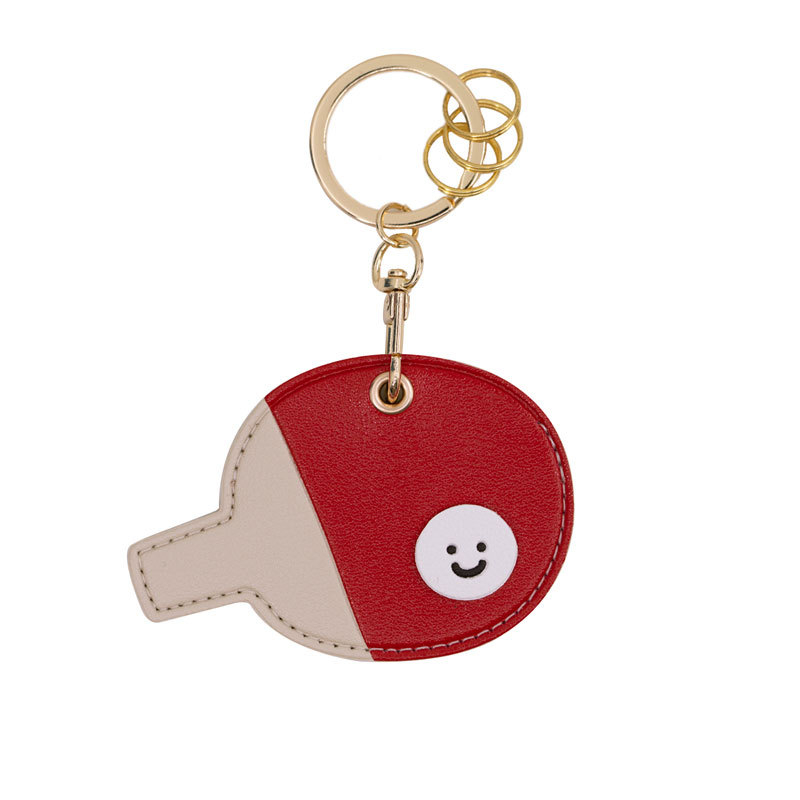 Kožna futrola za karticu pristupa i ključni lanac – Unisex, PU koža, anime uzorak, street stil, sportska tema (tenis/badminton/ping-pong)