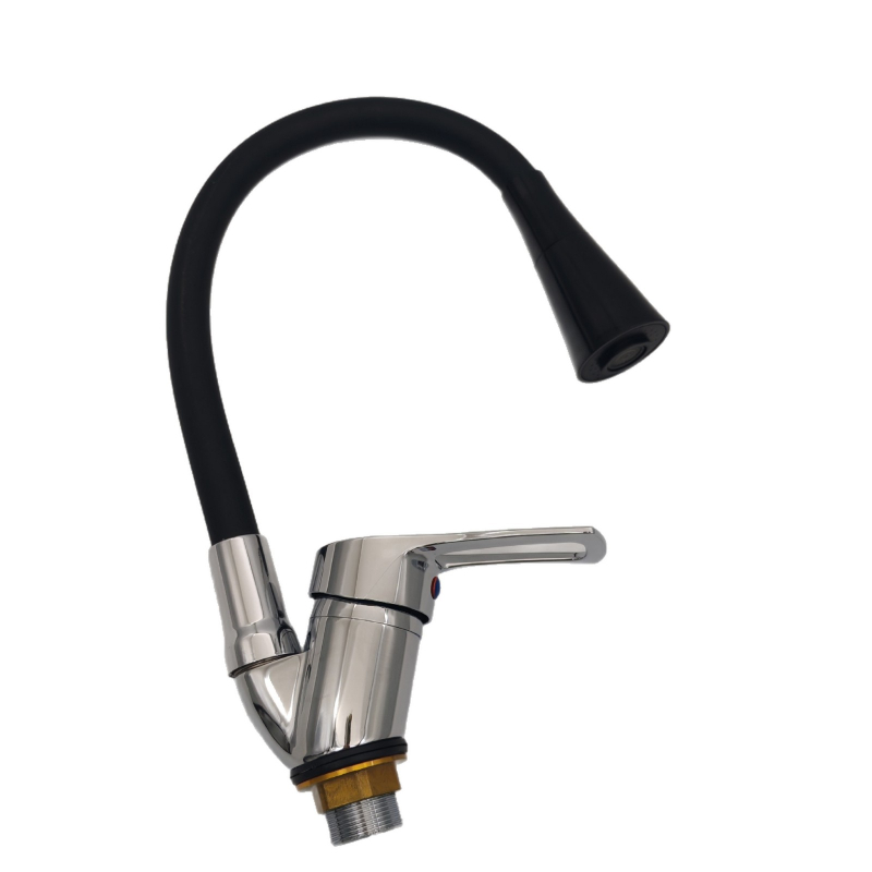 Kuhinjski miješalnik za sudoper s keramičkim diskom ventila, model SFM6112, aluminijsko tijelo, nominalni tlak 0,7 MPa, temperaturni raspon 0–70°C