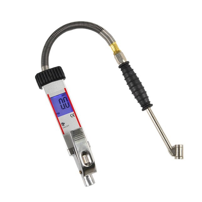 LCD elektronički pištolj za napuhavanje/ispuhivanje guma s digitalnim manometrom, aluminijska legura, raspon 0-255 PSI, točnost 0,5 PSI