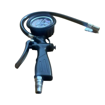 Pištolj za nadimanje guma s analognim mjeračem tlaka, raspon 0–230 psi, prikazuje psi/bar, plastično tijelo, točnost ±1 psi, marka Nothing