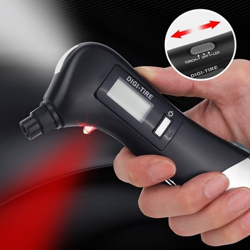 Lotuda digitalni manometar za tlak u gumama automobila, 9-u-1 višenamjenski, prijenosan s plavim pozadinskim osvjetljenjem, raspon 2–150 psi, preciznost ±1 psi, jedinice PSI/BAR/KPA/KG/C㎡, model JZ-405C