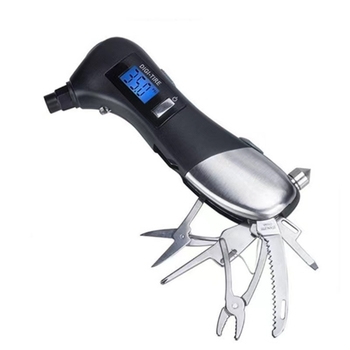 Lotuda digitalni manometar za tlak u gumama automobila, 9-u-1 višenamjenski, prijenosan s plavim pozadinskim osvjetljenjem, raspon 2–150 psi, preciznost ±1 psi, jedinice PSI/BAR/KPA/KG/C㎡, model JZ-405C
