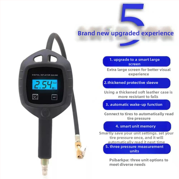 Digitālais augstas precizitātes riepu spiediena mērītājs automašīnām, elektronisks spiediena mērītājs piepumpēšanai un riepu spiediena mērīšanai, diapazons 0-100 psi, displejs dažādās vienībās, precizitāte 100%