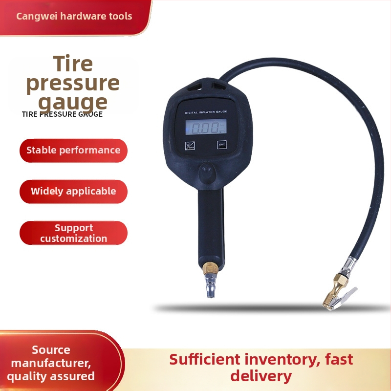 Digitālais augstas precizitātes riepu spiediena mērītājs automašīnām, elektronisks spiediena mērītājs piepumpēšanai un riepu spiediena mērīšanai, diapazons 0-100 psi, displejs dažādās vienībās, precizitāte 100%