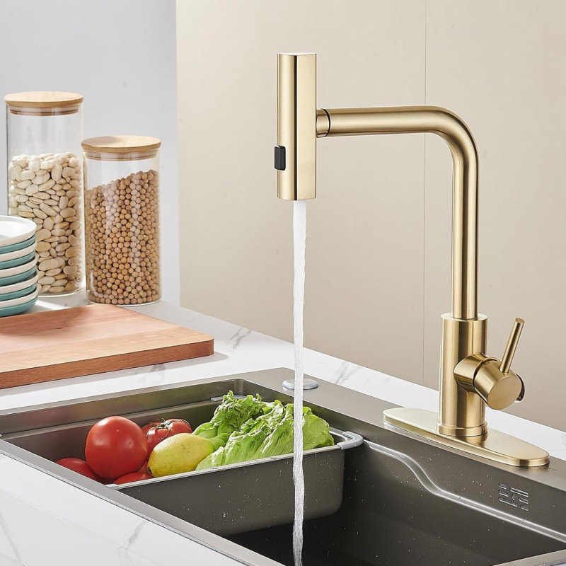 Raindance izlazni kuhinjski faucet, vodopad, nehrđajući čelik, keramički disk ventil, 0–60°C, 1,63 MPa