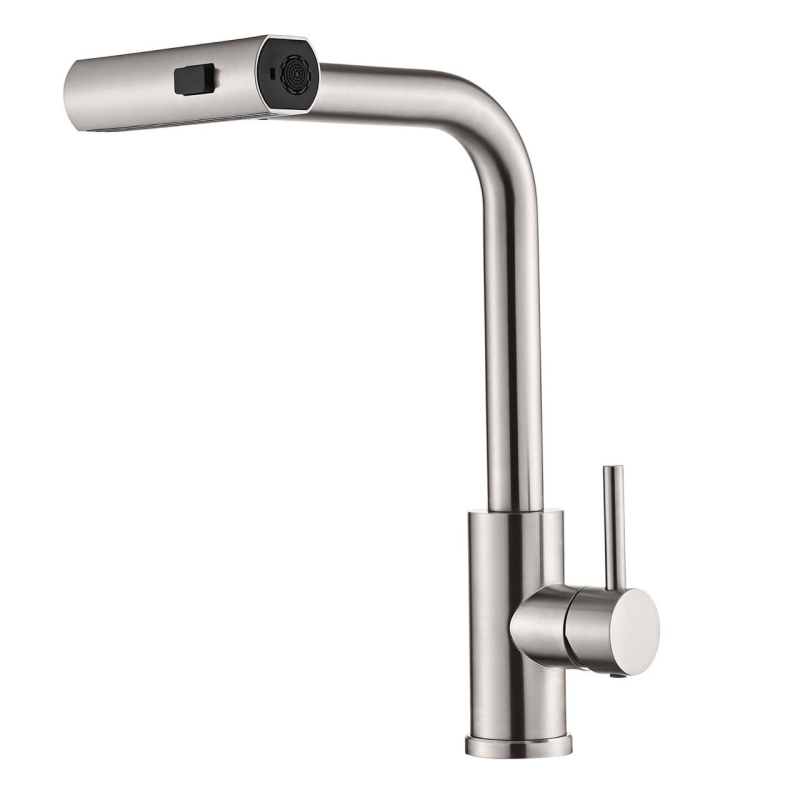 Raindance izlazni kuhinjski faucet, vodopad, nehrđajući čelik, keramički disk ventil, 0–60°C, 1,63 MPa