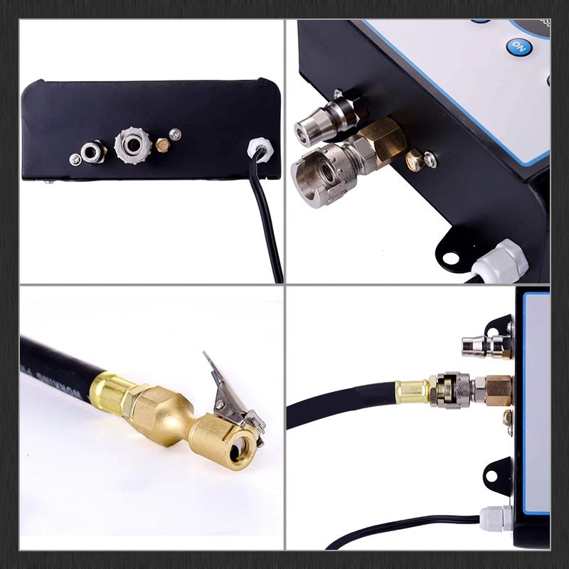 Potpuno automatiziran zidni napuhivač za automobil s ugrađenim manometrom tlaka u gumama, model DP-Q03