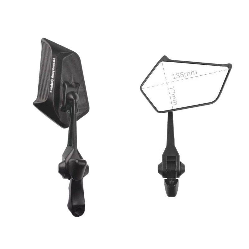 Ορθογώνιος καθρέφτης οπισθοπορείας για ηλεκτρικά ποδήλατα, κράμα αλουμινίου, παγκόσμια συμβατότητα, μοντέλο 654186, εγκατάσταση με 8/10 δόντια