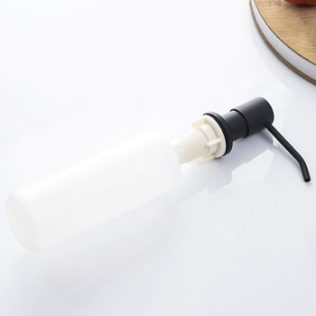 Dozator sapuna za sudoper s glavom od 304 nehrđajućeg čelika i plastičnom bočicom, ručna aktivacija pritiskom, završni premaz sprejem, težina 0,1 kg