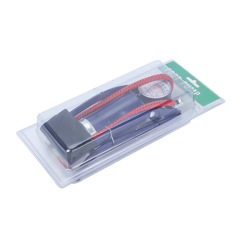 Ножна помпа за велосипеди QT-070, метална конструкция, манометър, накрайник за въздух, подходяща за велосипеди