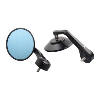 Καθρέφτης οπισθοπορείας μοτοσικλέτας, CNC ρετρό αλουμινίου κράμα, στρογγυλός καθρέφτης, εγκατάσταση με βίδες εμπρός-πίσω