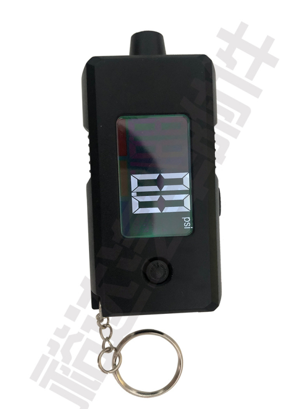 Dvostruki digitalni mjerač tlaka u gumama i mjerač dubine profila — raspon 3–120 psi, točnost ±1 psi, rezolucija 0,5 psi, ABS, CR2032 baterija