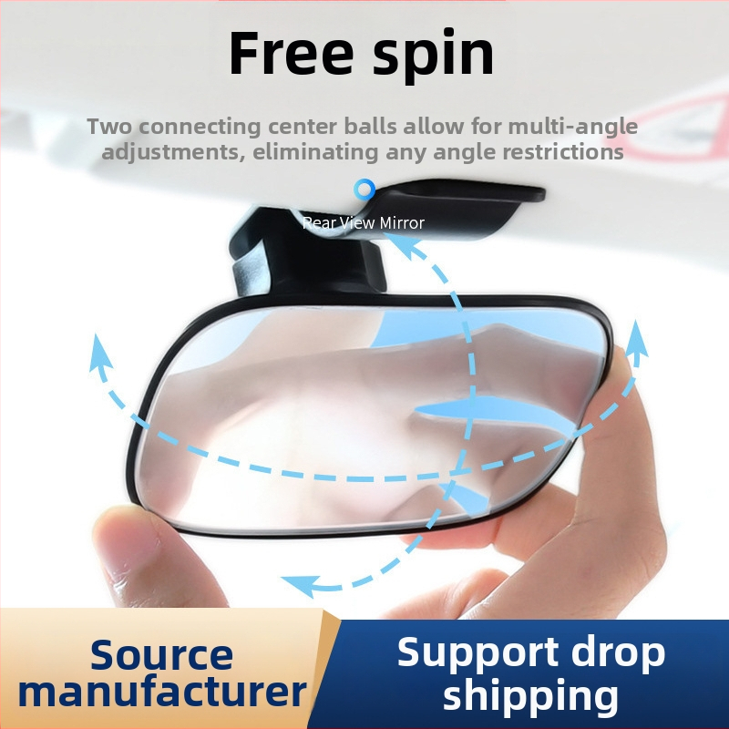 Automašīnas iekšējais atpakaļskata spogulis ar plašu skata leņķi un izliekto lēcu, universāla savietojamība, zīdaiņa novērošanas spogulis