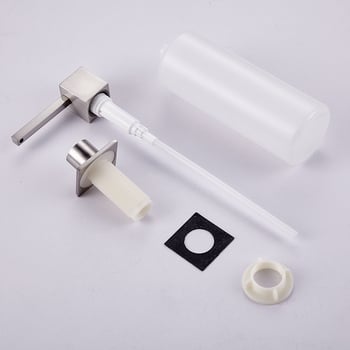 Δοχείο σαπουνιού για νεροχύτη με μηχανισμό πιέσης, ανοξείδωτο ατσάλι, Blue Stone, βουρτσισμένο φινίρισμα, 200 g