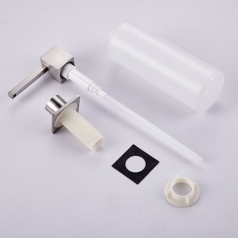 Δοχείο σαπουνιού για νεροχύτη με μηχανισμό πιέσης, ανοξείδωτο ατσάλι, Blue Stone, βουρτσισμένο φινίρισμα, 200 g