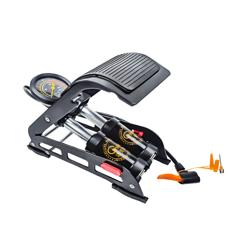 Nožna pumpa, dvocilindrična, visokotlačna, 170 psi, željezno tijelo, za automobile, motocikle i kućnu upotrebu