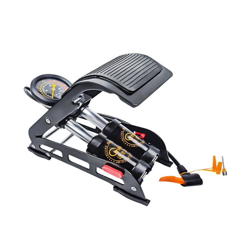 Nožna pumpa, dvocilindrična, visokotlačna, 170 psi, željezno tijelo, za automobile, motocikle i kućnu upotrebu