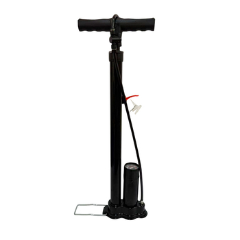 Ръчна въздушна помпа от цяла стомана с манометър, скрит резервоар за газ и тръба от въглеродна стомана за велосипед
