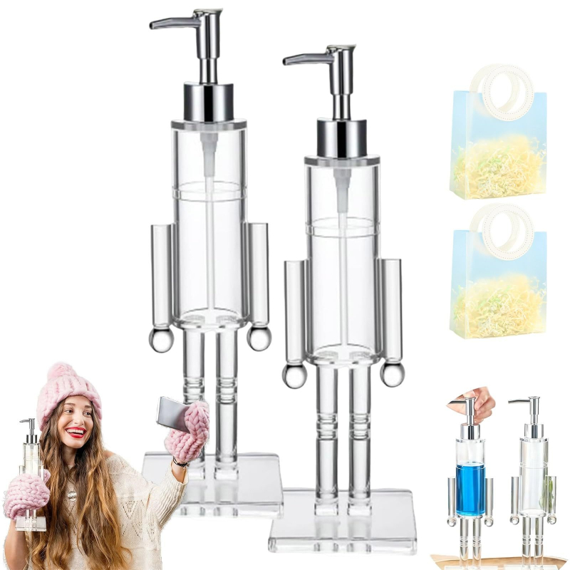 Dozator sapuna u obliku Nutcracker - staklo soda-lime, ručna pumpa, marka Fushun, 500 g