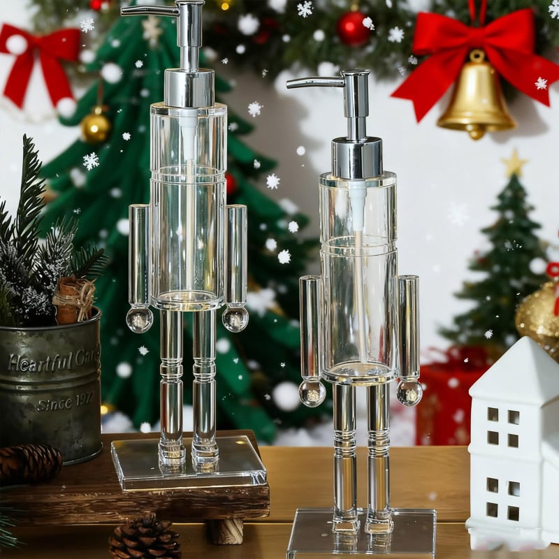 Dozator sapuna u obliku Nutcracker - staklo soda-lime, ručna pumpa, marka Fushun, 500 g
