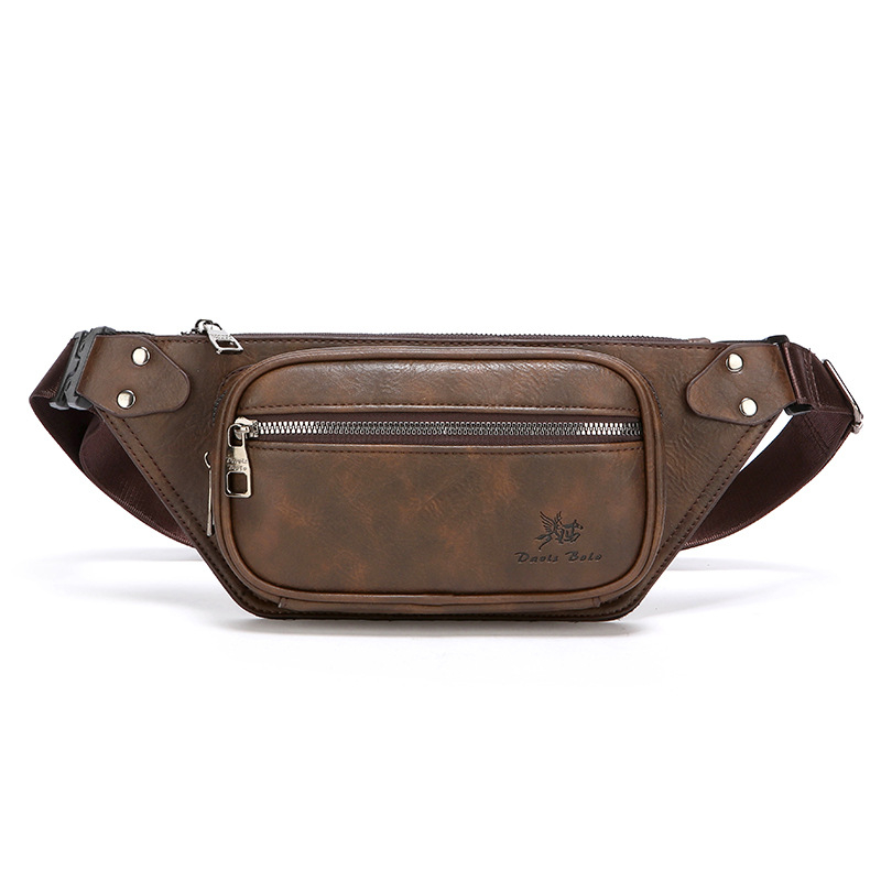 Geantă de talie pentru bărbați, PU material, impermeabilă și rezistentă la abraziune, crossbody cu capacitate mare, marca Prince Bird