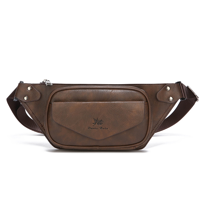 Geantă de talie pentru bărbați, PU material, impermeabilă și rezistentă la abraziune, crossbody cu capacitate mare, marca Prince Bird