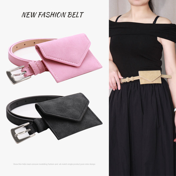 Дамска коланна чанта за талия с отделяща се мини портмоне - изкуствена кожа, закопчалка: сплав, стил: ретро, литературно-артистичен, лято 2025