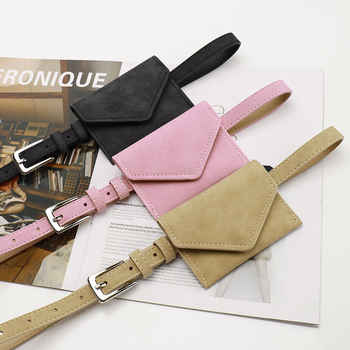 Дамска коланна чанта за талия с отделяща се мини портмоне - изкуствена кожа, закопчалка: сплав, стил: ретро, литературно-артистичен, лято 2025