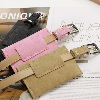 Дамска коланна чанта за талия с отделяща се мини портмоне - изкуствена кожа, закопчалка: сплав, стил: ретро, литературно-артистичен, лято 2025