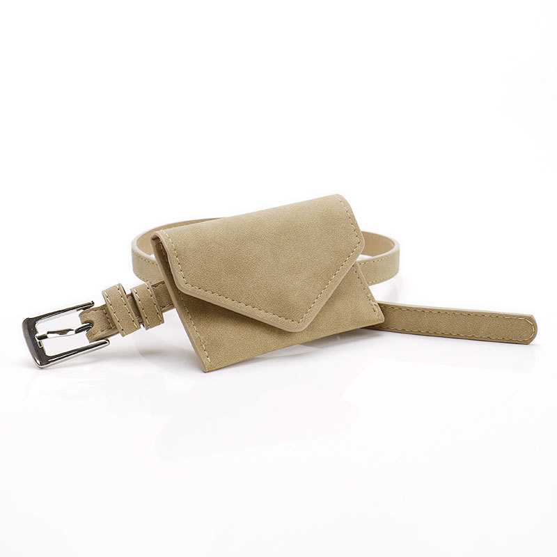 Дамска коланна чанта за талия с отделяща се мини портмоне - изкуствена кожа, закопчалка: сплав, стил: ретро, литературно-артистичен, лято 2025