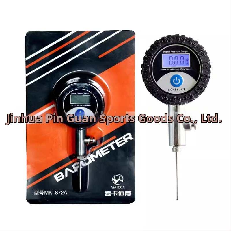 Metāla rādītāja tipa bumbu spiediena mērītājs futbolam, basketbolam un volejbolam – tiesneša līdzeklis