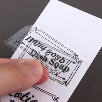 Ετικέτα αυτοκόλλητη για γυάλινα μπουκάλια – PVC non-dry glue, μοντέλο drip adhesive, ματ φιλμ, λευκή βασική χαρτί, έγχρωμη εκτύπωση