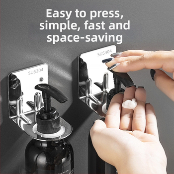 Ανοξείδωτη κρεμάστρα μπουκαλιών χωρίς διάτρηση | λειτουργία χειροκίνητης ώθησης | φινίρισμα ηλεκτροχρωμίας | μοντέρνο μινιμαλιστικό στυλ