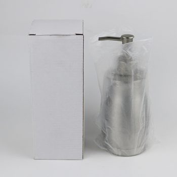 Μπουκάλι λοσιόν από ανοξείδωτο ατσάλι 304 με ακροφύσιο PP | Χειροκίνητο πάτημα | Επιφανειακή βαφή, διαθέσιμη ιδιωτική ετικέτα