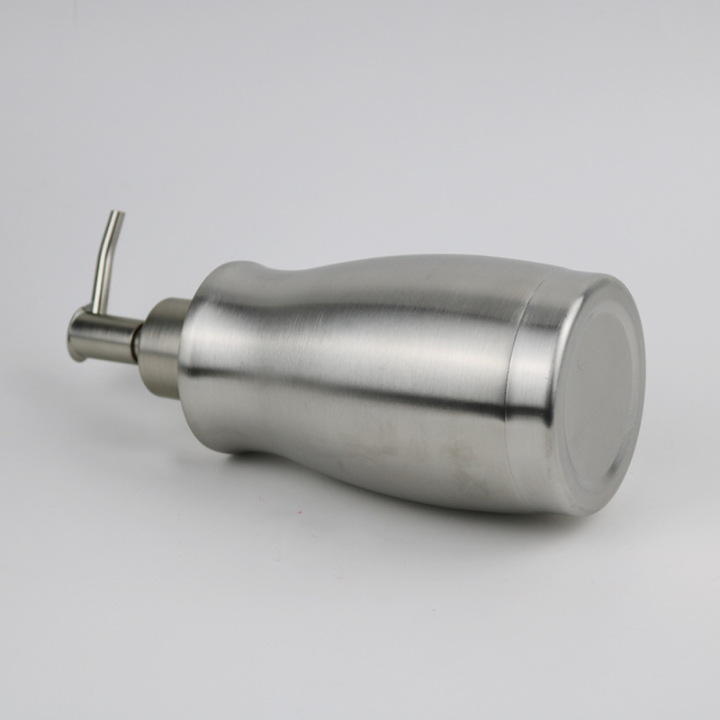 Μπουκάλι λοσιόν από ανοξείδωτο ατσάλι 304 με ακροφύσιο PP | Χειροκίνητο πάτημα | Επιφανειακή βαφή, διαθέσιμη ιδιωτική ετικέτα