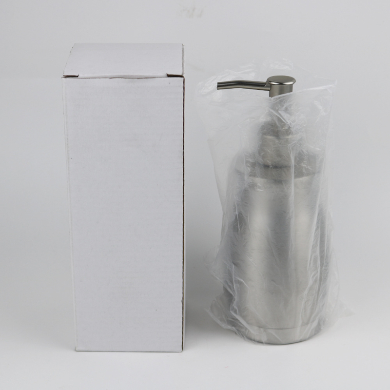 Μπουκάλι λοσιόν από ανοξείδωτο ατσάλι 304 με ακροφύσιο PP | Χειροκίνητο πάτημα | Επιφανειακή βαφή, διαθέσιμη ιδιωτική ετικέτα