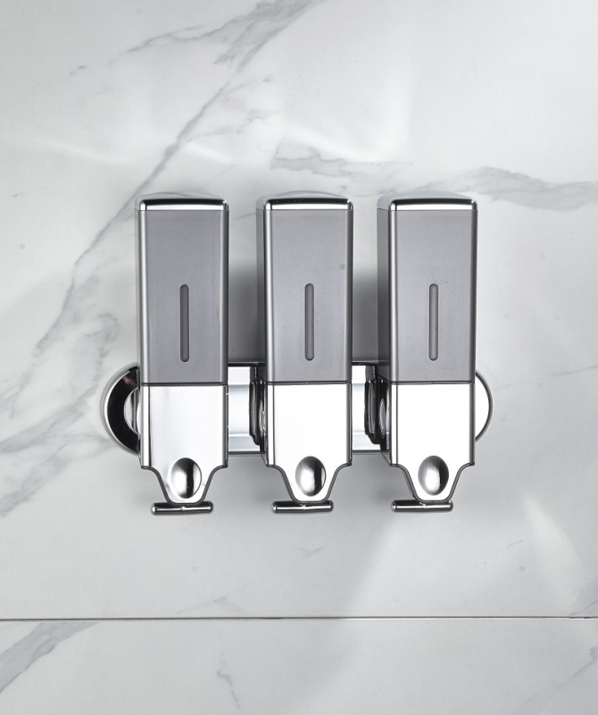 ABS szappanadagoló elektroplatírozással, húzórúd, modern minimál stílus, 250 g