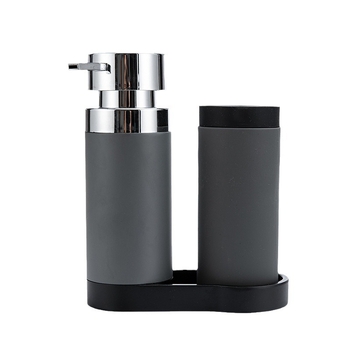 Διανομέας σαπουνιού με χειροκίνητη πίεση | Υλικό: Σιλικόνη + Ρητίνη | Φινίρισμα: Ματ | Στυλ: Σύγχρονο μινιμαλιστικό | Βάρος: 550 g