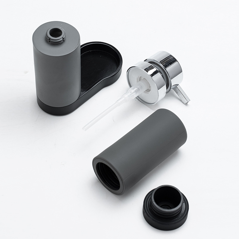 Διανομέας σαπουνιού με χειροκίνητη πίεση | Υλικό: Σιλικόνη + Ρητίνη | Φινίρισμα: Ματ | Στυλ: Σύγχρονο μινιμαλιστικό | Βάρος: 550 g