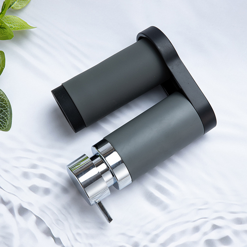 Διανομέας σαπουνιού με χειροκίνητη πίεση | Υλικό: Σιλικόνη + Ρητίνη | Φινίρισμα: Ματ | Στυλ: Σύγχρονο μινιμαλιστικό | Βάρος: 550 g